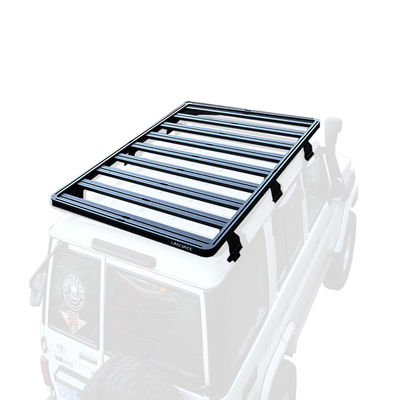 Toyota LC76 Land Cruiser Flat Roof Rack with AL6063 SS304 Material and Gutter Mounts