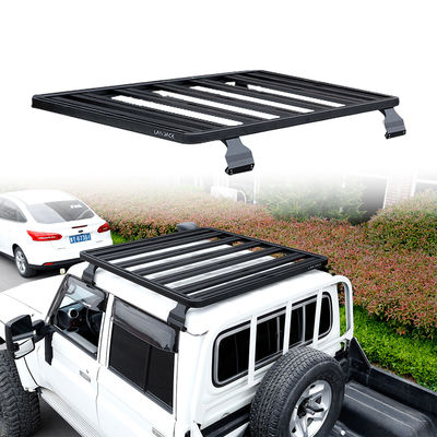 Black Powder Coat Aluminium Alloy Universal Roof Rack with Mounting Gutter For Toyota LC79