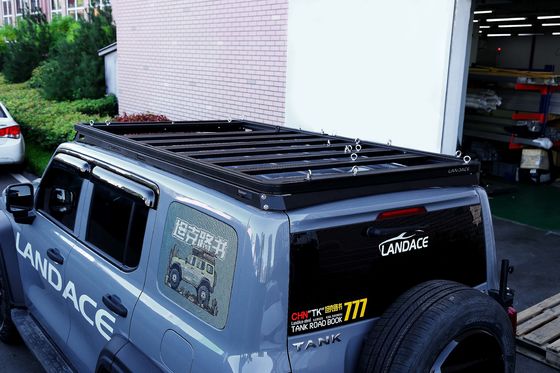 SS304 Backbone Mounting 4X4 Tank 300 Accessories Aluminum Alloy Low Profile Roof Rail Basket Cargo Car Roof Racks for GWM