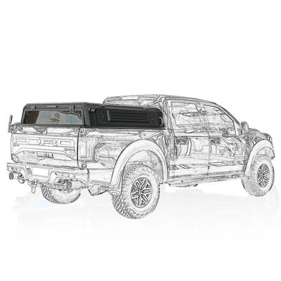 Waterproof Black 4X4 Aluminum Canopy for Ford Ranger/Raptor T6/T7/T8 Hard Top Trucks