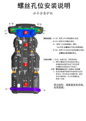 4x4 Vehicle Exterior Accessories Ram 1500 Skid Plate Transmission Fuel Tank Protection