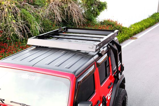 High- Black Powder Coated Aluminium Alloy Rooftop Cargo Carrier Basket for Jeep Wrangler