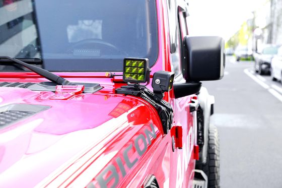 Jeep JL Black Jeep Aluminum Alloy LED Driving Light Bracket A Pillar Mounting Bracket