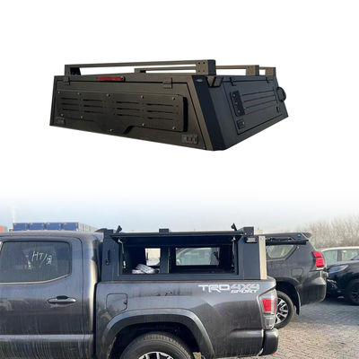 Space-Saving Folding Truck Bed Rack System for Toyota Tacoma Hardtop Topper Canopy