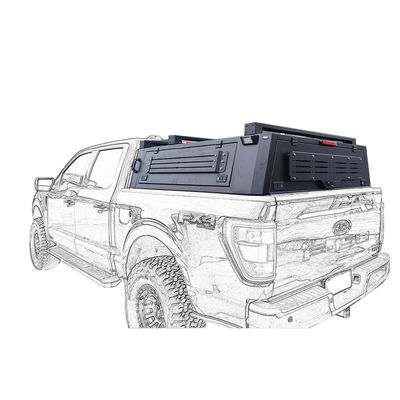 Customized Logo Aluminum Retractable Tonneau Cover for Ford F150 Raptor 2018 in Black