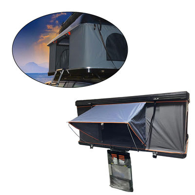 Dark Gray Triangle Clamshell Roof Top Tent 4x4 Rooftop Tent Hard Shell