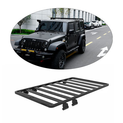 Jeep Cherokee Jl Silver Black Roof Rack with Extended Ladders and Functional Cargo Basket
