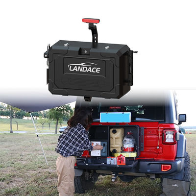 Off Road Accessories AL6063-T6 Tail Gate Rear Door Outside Storage Tools Box for Jeep