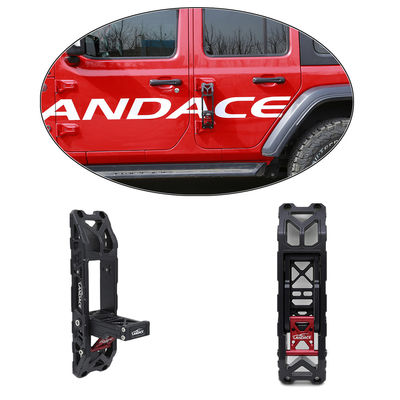 Off Road Aluminium Alloy Side Door Hinge Foldable Step Foot Pedal for Jeep Wrangler