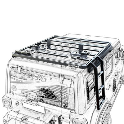 2018- Jeep Wrangler JL Off Road 4X4 Side Extension Ladder for Pickup Black Capability