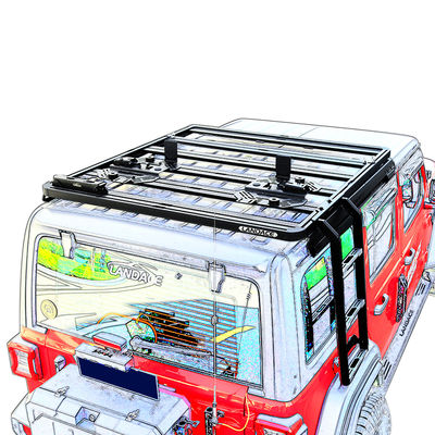 2018- Jeep Wrangler JL Off Road 4X4 Side Extension Ladder for Pickup Black Capability