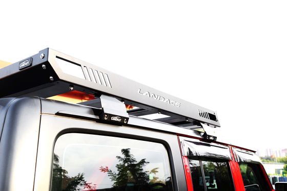 Black 1455x1425x113MM Universal Car Roof Basket Rack with Side Lader Aluminium Alloy
