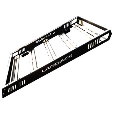 Car Roof Rack Basket with Side Ladder in Black Aluminium Alloy OEM Service Accepted