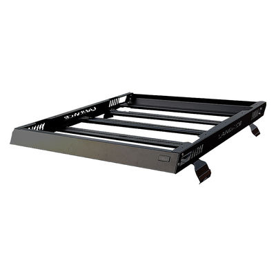 Car Roof Rack Basket with Side Ladder in Black Aluminium Alloy OEM Service Accepted