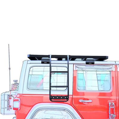 ISO9001/TS16949 Certified Black and Red Side Foot Ladder for 2019-2022 Rubicon Wrangler JL