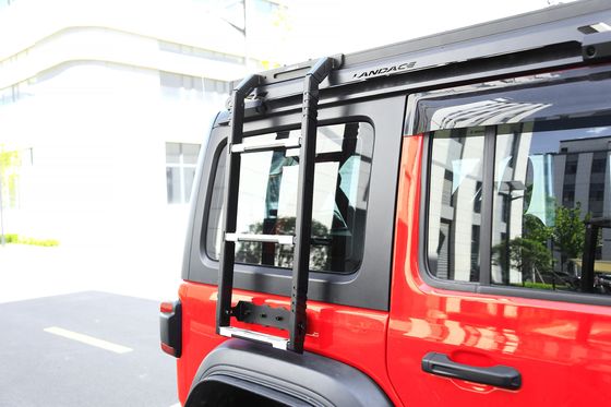 Jeep Wrangler JL JK 3 Steps Ladder with Roof Rack Side Mounting and Powder Coated Finish