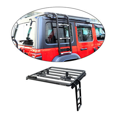 Powder Coated 4x4 Off-road Side Ladder for Universal Flat Platform Aluminium Car Roof Rack