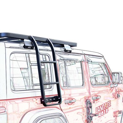 Sports Design Style for Wrangler Unlimited JL Black Side Ladder for 2018-2023 JL JK