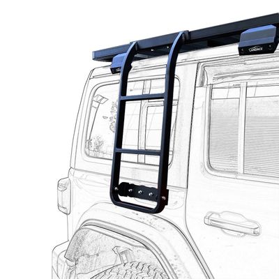 JEEP Wrangler JL JK Roof Rack Car Rear Ladder in Mechanical Style for 4X4 Vehicles