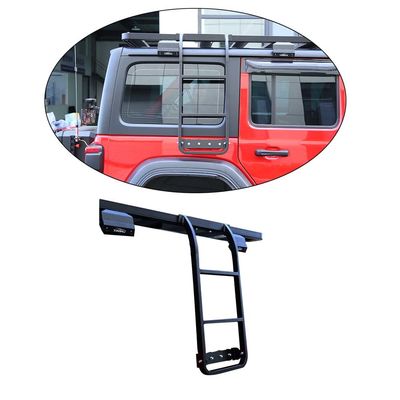 2013-2017 Jeep Wrangler JL JK Black Side Ladder for Easy Roof Rack and Tailgate Access