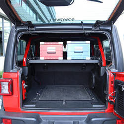 Off Road Aluminium Jeep Wrangler JL Cargo Storage Rack with Table Sleek and Practical