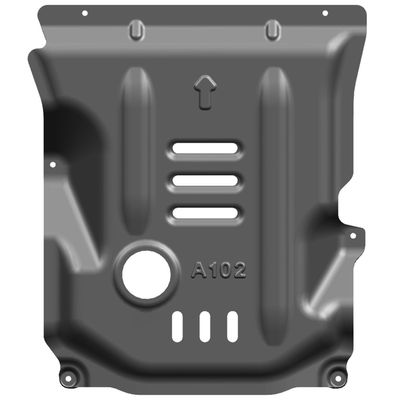 Alfa Romeo Giulia Engine Protection with Magnesium Aluminum Alloy Skid Plate in Black