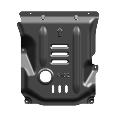 Alfa Romeo Giulia Engine Protection with Magnesium Aluminum Alloy Skid Plate in Black