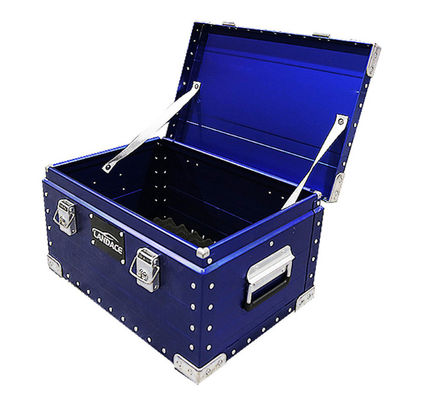 Car Camping Kitchen Storage Box OEM Aluminum Camp Kitchen Box Blue