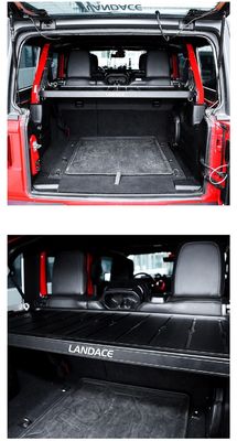 Net Weight 15.7kg Car Interior Carrier Solid Metal Cargo Rack for Jeep Wrangler JL 4x4