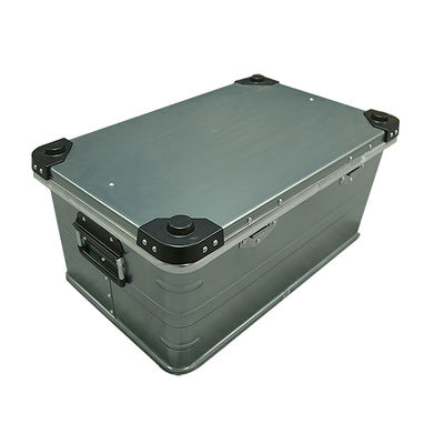 Anodize Outdoor Metal Aluminum Alloy Lunch Car Folding Boxes grey Camping Cargo Storage Kitchen Camping Box