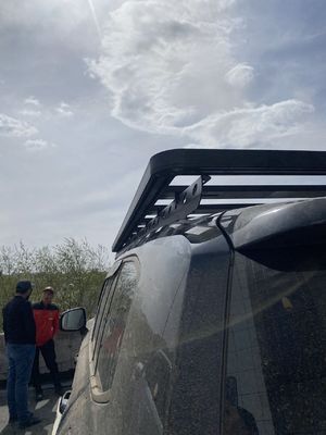 LC300 150*142*5 Flat Roof Rack Aluminum Alloy Exterior Accessories for 4X4 Vehicles