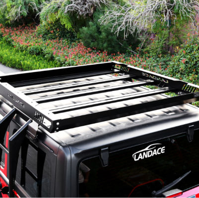 LANDACE Custom Universal Car Roof Rack Cargo Basket for Jeep Wrangler Pickup Carrier