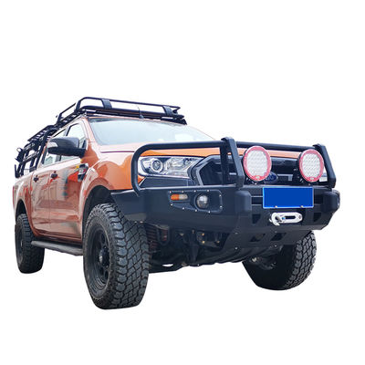 Ford Ranger Black Winch Bull Bar Front Bumper With Tire Carrier Jerrycan Holder Rear Bumper