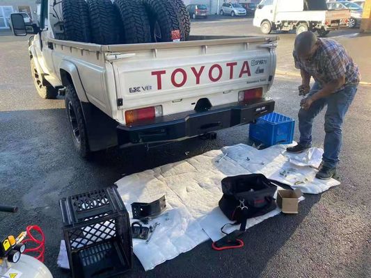 Toyota LC79 Rear Bumper with Tire Carrier Jerrycan Holder Winch Bull Bar Front Bumper