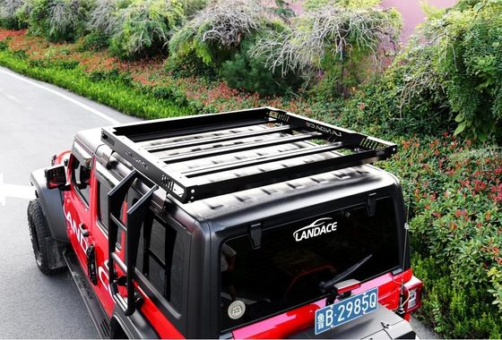 Off Road 1455*1425*113mm Aluminum Wind Fairing Roof Rack Tray Platform for Jeep Wrangler JL JK
