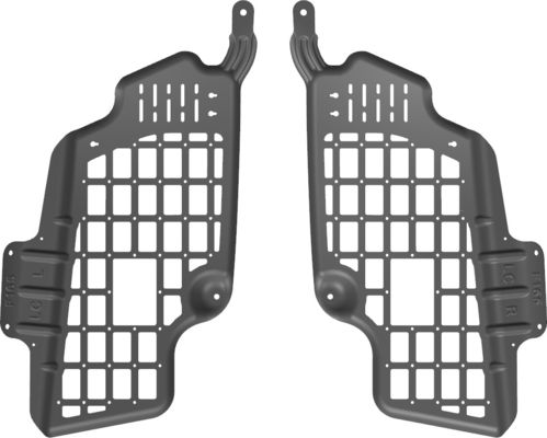 Convenient Black Molle Rear Window Storage Panels for Offroad Gear and Recovery Tools