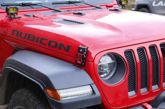 Enhance Your Jeep Wrangler JK 07 Off-Road Performance with Black Red Hood Latch Kit