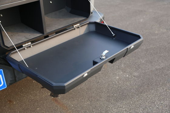 700*450*317mm BLACK Aluminium Tailgate Storage Box for Tank 300 Heavy-Duty Design 4*4