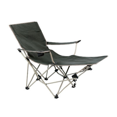 Foldable Fabric Camping Chair With Footrest Leg Rest for Outdoor Portable Big Camping