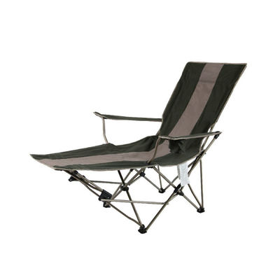 Foldable Fabric Camping Chair With Footrest Leg Rest for Outdoor Portable Big Camping