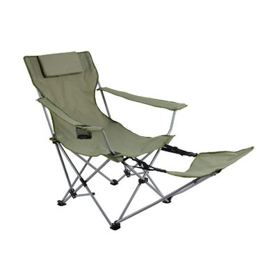 Foldable Fabric Camping Chair With Footrest Leg Rest for Outdoor Portable Big Camping