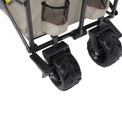 Sturdy and Lightweight Ergonomic Handle Folding Cart for Camping and Garden
