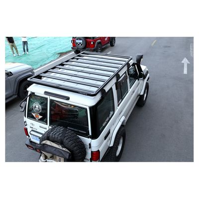 Flat Roof Racks Platform Luggage Gear Bracket Bike Holder for Toyota LC 76 Land Cruiser in Black