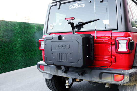 JL JK External Accessories Hitch Mount Metal Box with Custom Powder Coating in Black