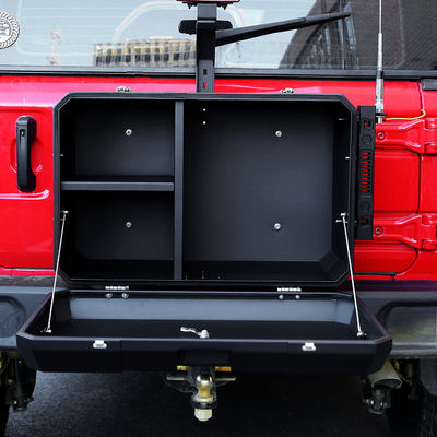 High- Aluminum Alloy Rear Door Outside Storage Box for Wrangler JL JK 700X450X317mm