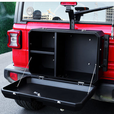 High- Aluminum Alloy Rear Door Outside Storage Box for Wrangler JL JK 700X450X317mm