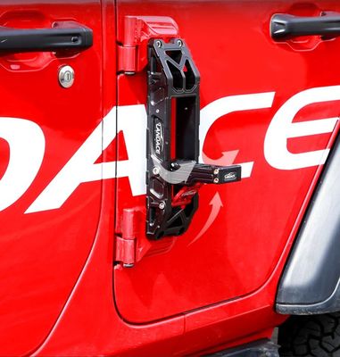 2016-2018 Wrangler Aluminum Alloy Black Side Door Ladder for Wrangler Enthusiasts