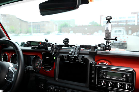 Jeep Wrangler Phone GoPro CB Microphone and DSLR Cameras Holder with Geometric Design