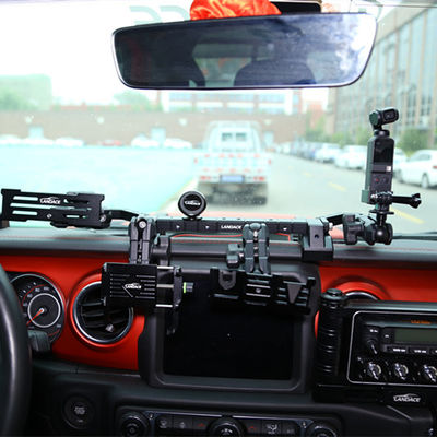Aluminum Alloy Black Center Console Dashboard Phone Holder Mount for 4*4 Jeep Wrangler Modification Accessory