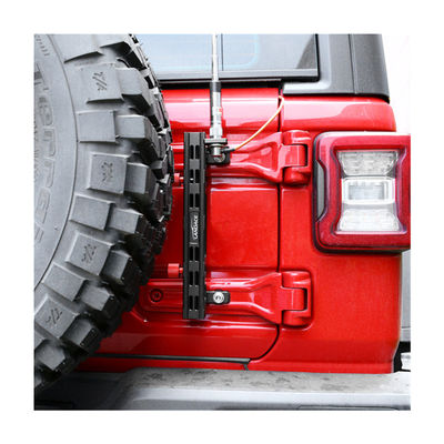 Black Aluminum Alloy Flagpole Holder for Jeep Wrangler JL Sturdy and Long-Lasting